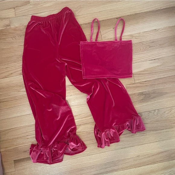 KS Garner Hot Pink Velvet Luna Matching Set - Picture 2 of 6